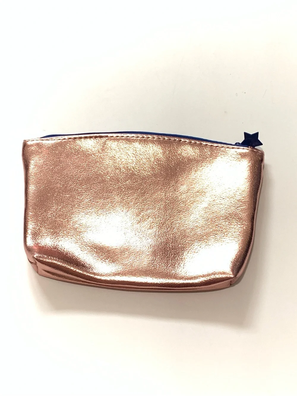 ipsy Metallic Rose Gold Embossed Cosmetic Pouch